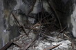 Trümmer Schacht dunkel Gebäude Einsturz Krieg Bunker