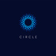 Vector logo design template. Circle abstract icon.