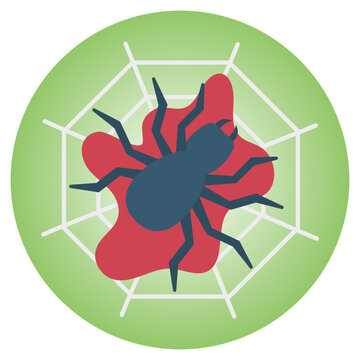 Cobweb Vector Icon Design, Halloween holiday 31 October Symbol on White background, bloody red Web and spider Concept, Popsicle Stick Spider Web Craft stock illustartion