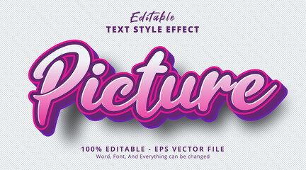 Leinwandbilder - Picture text on pink gradient style template, editable text effect