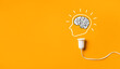 © hakinmhan - Business creativity and inspiration concepts with brain,lightbulb on color background