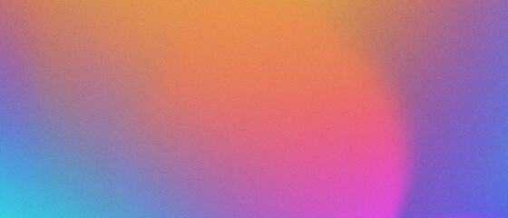 Poster - Abstract pastel holographic blurred grainy gradient banner background texture. Colorful digital grain soft noise effect pattern. Lo-fi multicolor vintage retro design.