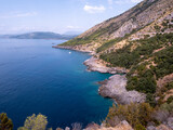 Fototapeta Londyn - beautiful panorama in Cilento on the path from Sapri to Maratea called Apprezzami l'Asino (appreciate me donkey) on the border between the Campania and Basilicata regions in South Italy