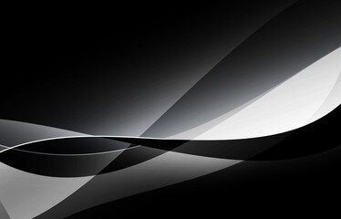 Poster - Abstract Black and White Beautiful Random Shapes Background Wallpaper. New dark and white concept backdrop