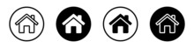 House Icon Set. Set Of Black House, Real Estate Symbols, Vector Illustration