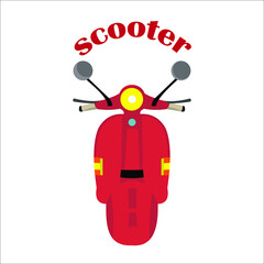 Wall Mural - scooter logo mascot template