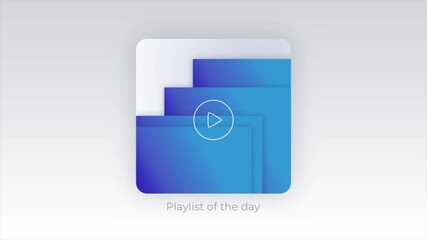 Aufkleber - Demonstration of the application features for a digital device. Motion. An application selecting a playlist of the day for a user.