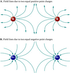 Poster - Field lines due to two equal point charges