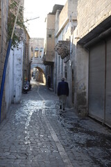 Sticker - narrow street in the old town