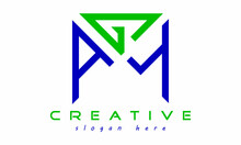 Geometric Monogram Letters AGY Logo Design Vector, Business Logo, Icon Shape Logo, Rectangle Squire Polygon Letters Modern Unique Minimalist Creative Logo Design, Vector Template
