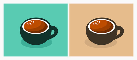 Wall Mural - coffee cups, flat design symbols.