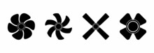 Propeller Icon Set, Propeller Vector Set Symbol