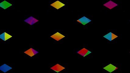 Poster - Geometric cubes in 3d render correct construction on surface. Futuristic mosaic with gradient textures. Creative digital presentation with simple structural elements.