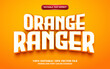 © agungkreatif - orange ranger gold 3d cartoon hero editable text effect