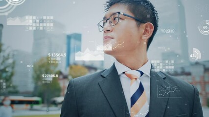Aufkleber - データ分析イメージ　マーケティング