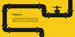 © metelsky25 - Pipeline background. Oil, water or gas pipe with valve. Plumbing system. Industrial, construction or technology business infographic. Vector illustration.