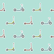 © Pavel-reDesign - Wrapping paper - Seamless pattern of scooter symbols for vector graphic design