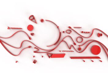 Fototapete - 3d render abstract background with space of your text. digital 3d illustration design.