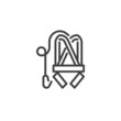 Safety harness line icon