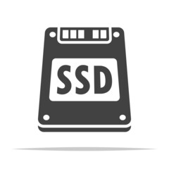 Wall Mural - solid state drive ssd icon vector isolated