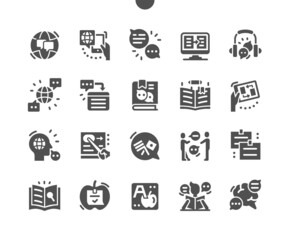 Poster - studying of foreign language. message translation. dictionary. foreign languages. knowledge, lesson,
