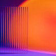 Colorful gradient background with ribbed acrylic plate