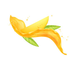 Poster - Mango Slice Illustration