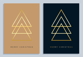 Wall Mural - geometric christmas card design stock vector. elegant christmas card design template with geometric 