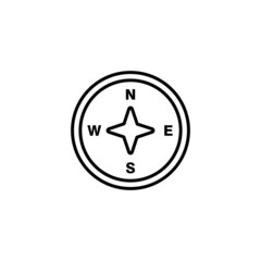 Poster - Simple Compass Icon Illustration Design, Compass Symbol With Wind Direction Template Vector
