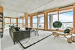 © ADDICTIVE STOCK - Modern room interior with window wall against sofa