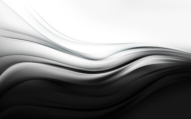 Poster - Abstract Gray Wave Design Background