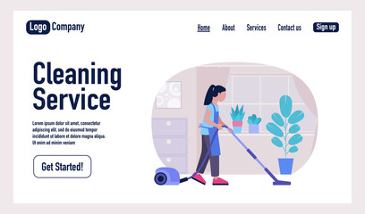 Wall Mural - Cleaning Service landing page