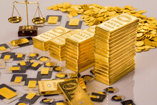 Gold Bullions With Gold Coins