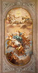 Papier Peint - ROME, ITALY - AUGUST 31, 2021: The ceiling fresco of Coronation of Virgin Mary in the church Santa Maria della Concezione dei Cappuccini by Liborio Coccetti (1796).