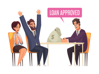 Poster - Mortgage Cartoon Illustration