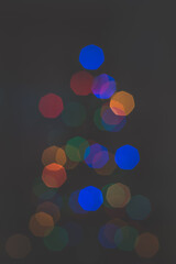 Wall Mural - Christmas tree concept, magic lights