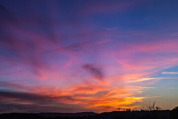 Sticker - Allassac (Corrèze, France) - Coucher de soleil coloré