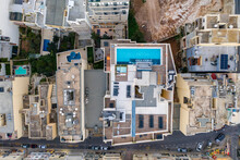 Malta, Mellieha, Aerial View Of Apartment Buildings