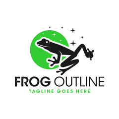 Poster - green frog inspiration illustration logo design