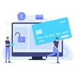 © Hengki - Flat design of credit card fraud concept. Illustration for websites, landing pages, mobile applications, posters and banners