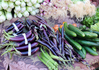 Poster - farmers market eggplants