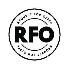 Poster - RFO - Request For Offer acronym, business concept background