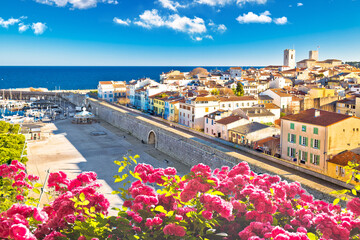 Wall Mural - Town of Antibes historic walls and architecture view