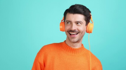 Sticker - Positive geek guy enjoy listen weekend audio playlist