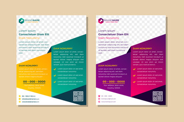 Wall Mural - poster flyer pamphlet brochure cover design layout space for photo collage background, vector illustration template in A4 size. mosaic modern geometry.