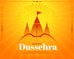 Wall Mural - hindu festival of happy dussehra wishes background