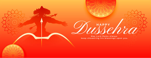 Wall Mural - traditional happy dussehra festival banner design