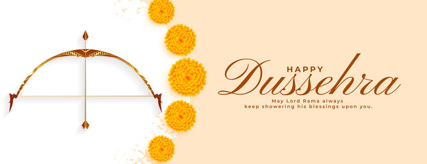 Wall Mural - happy dussehra indian festival realistic banner design