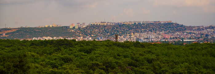 Wall Mural - ANTALYA, TURKEY: City view of resident district with modern buildings in Antalya.