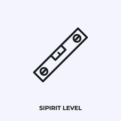 Poster - spirit level icon vector. Linear style sign for mobile concept and web design. spirit level symbol illustration. Pixel vector graphics - Vector.